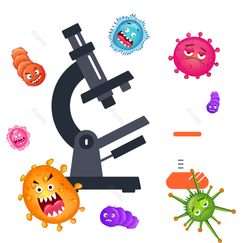 细菌图片,化学元素,病毒PNG,免抠素材
